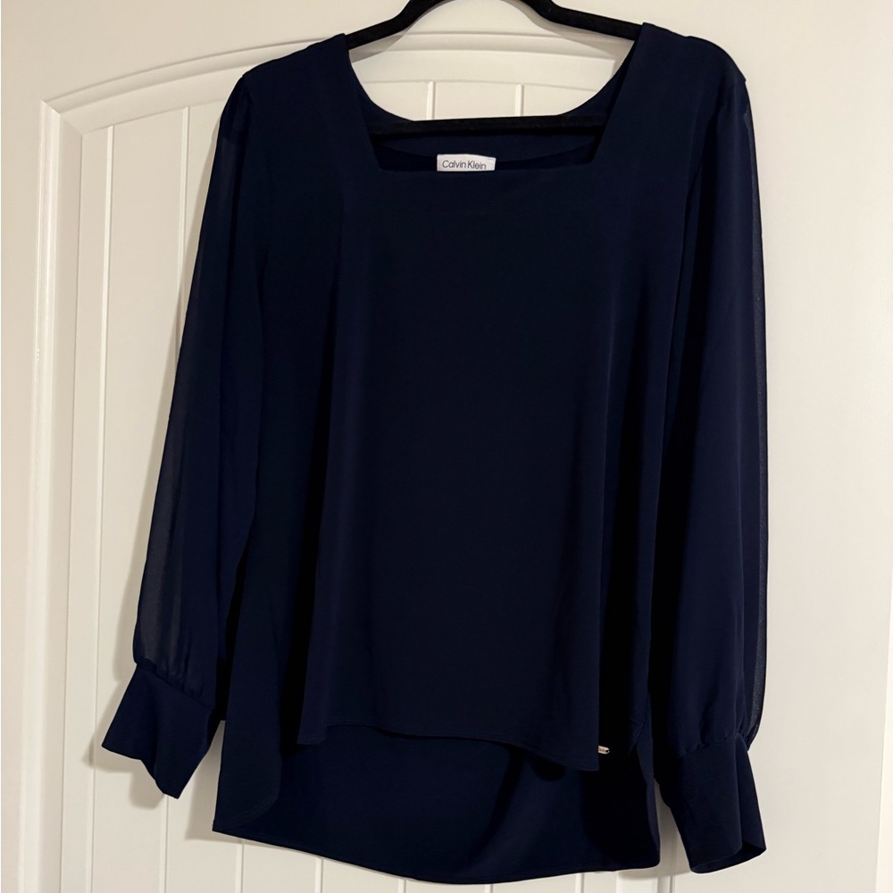 Calvin Klein Women's Navy Blouse